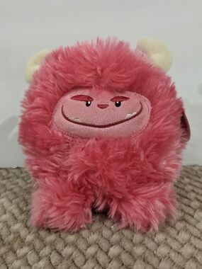 Giggle Scape Pink Fuzzy Monster Plush NWT